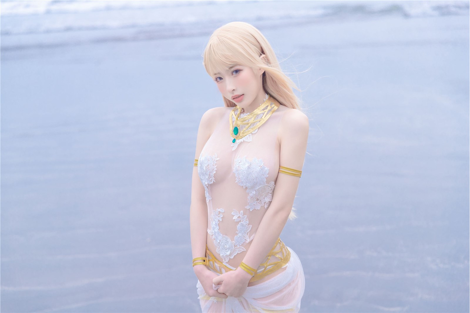 Shimizu Yunai NO.023 Mary Rose white swimsuit(6)